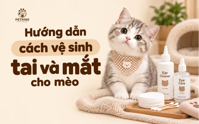 Cách vệ sinh tai và mắt cho mèo
