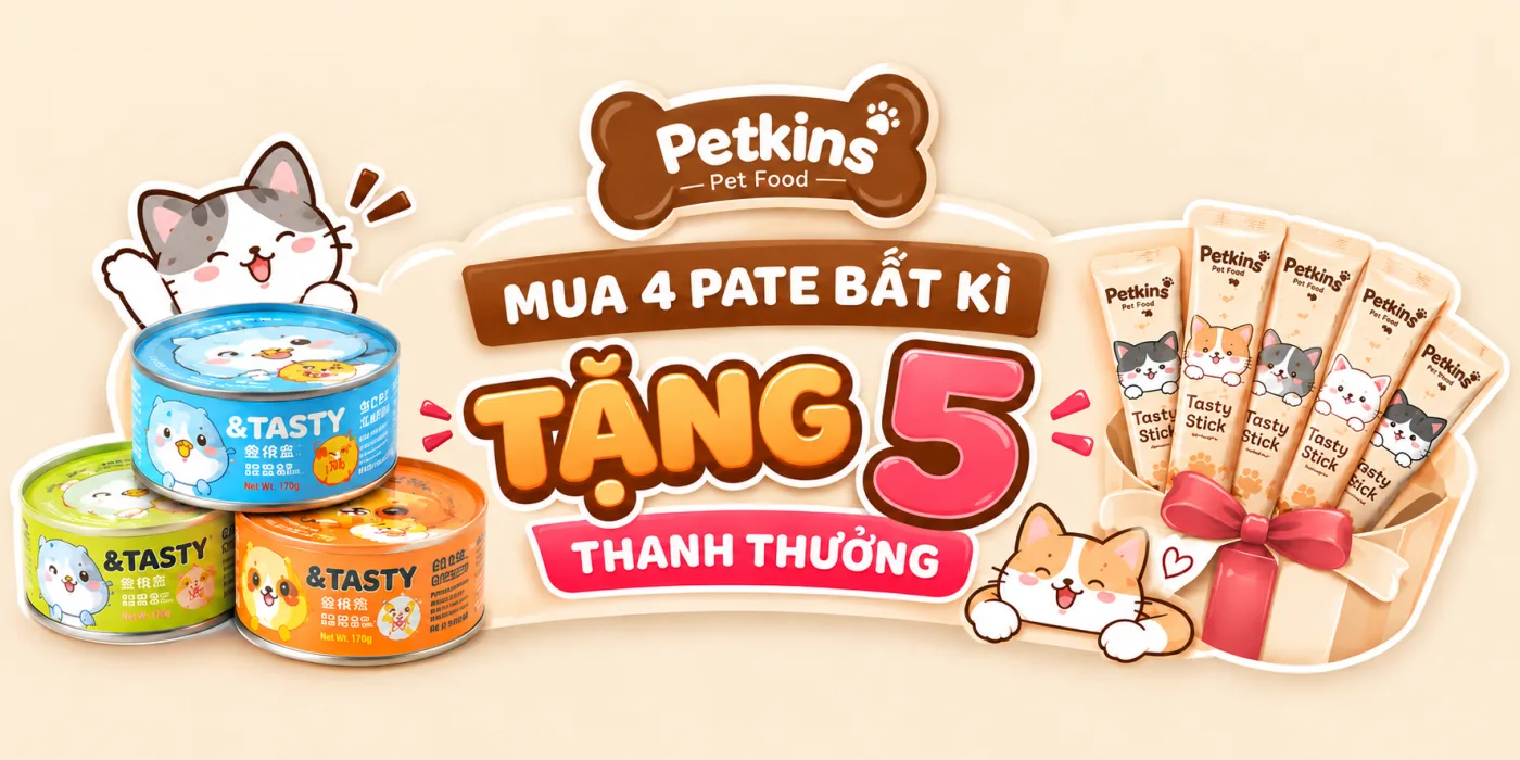 Chính sách ưu đãi khi mua pate nhà petkins