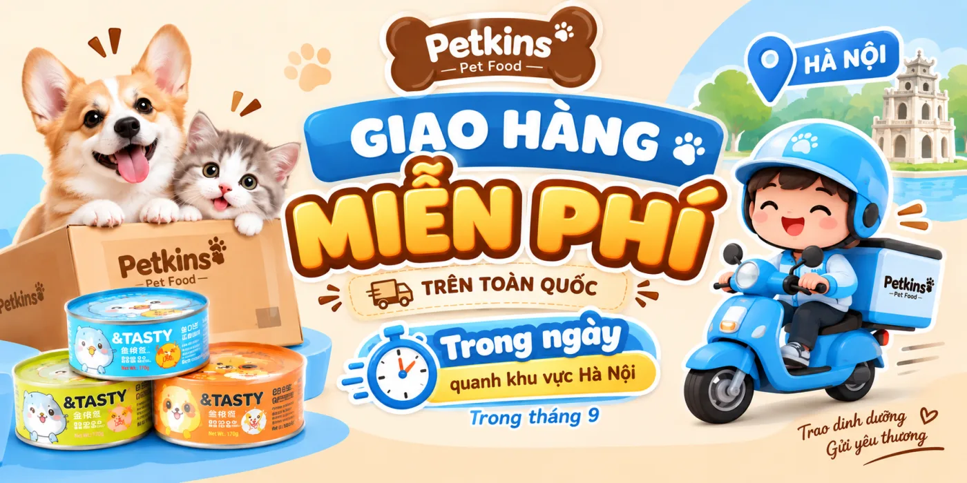 Chính sách ưu đãi khi mua pate nhà petkins 1